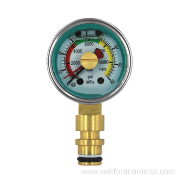 dual pointer calibrate copper pressure gauge
